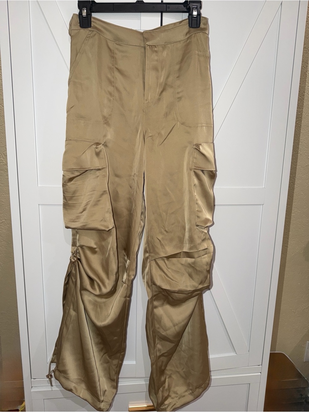 Fashion Nova Koca Satin Cargo Pants